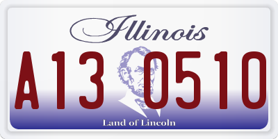 IL license plate A130510