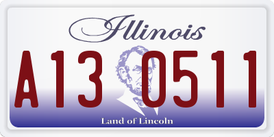 IL license plate A130511