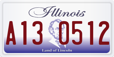 IL license plate A130512