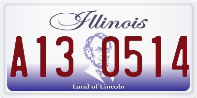 IL license plate A130514