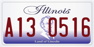 IL license plate A130516