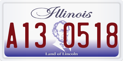 IL license plate A130518