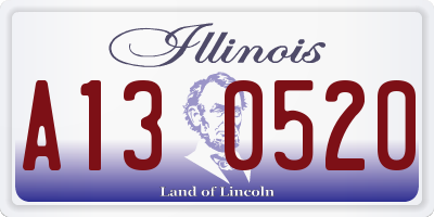 IL license plate A130520