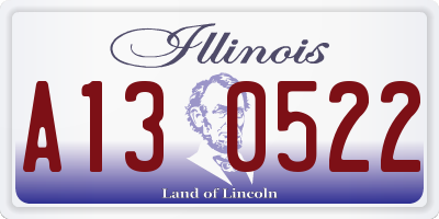 IL license plate A130522