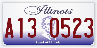 IL license plate A130523