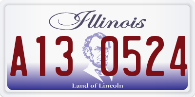 IL license plate A130524