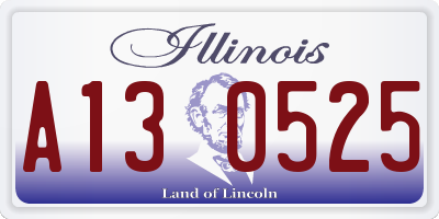 IL license plate A130525