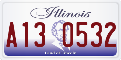 IL license plate A130532