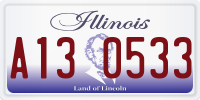 IL license plate A130533