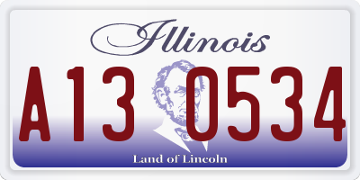 IL license plate A130534