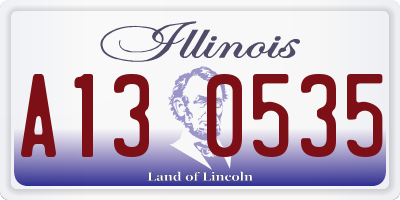 IL license plate A130535