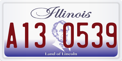 IL license plate A130539