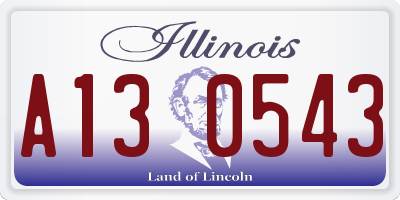 IL license plate A130543