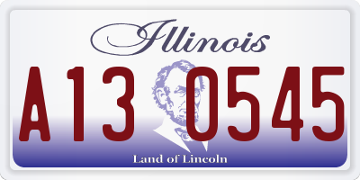 IL license plate A130545
