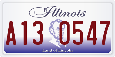 IL license plate A130547