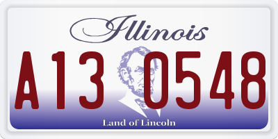 IL license plate A130548