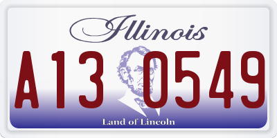 IL license plate A130549