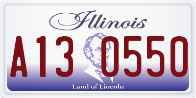 IL license plate A130550