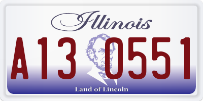 IL license plate A130551