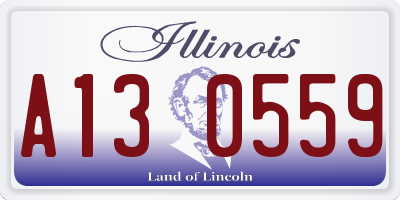 IL license plate A130559