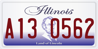 IL license plate A130562