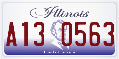 IL license plate A130563