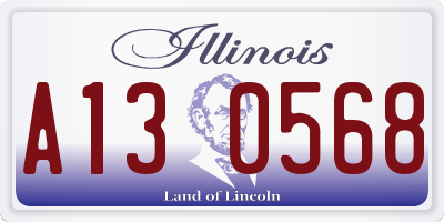 IL license plate A130568