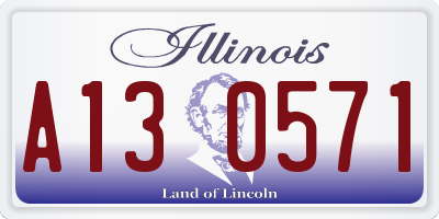 IL license plate A130571