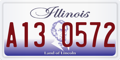 IL license plate A130572