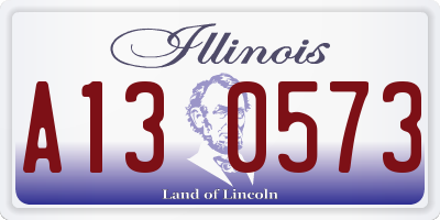 IL license plate A130573