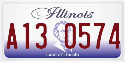 IL license plate A130574