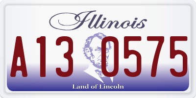 IL license plate A130575