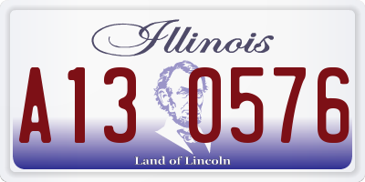 IL license plate A130576