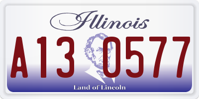 IL license plate A130577