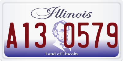 IL license plate A130579