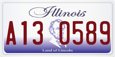 IL license plate A130589