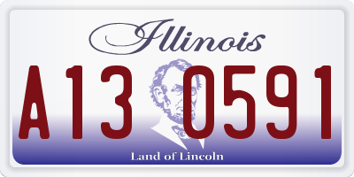 IL license plate A130591