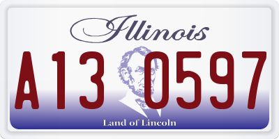 IL license plate A130597