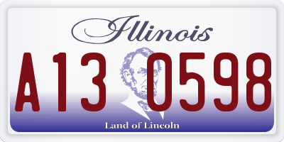 IL license plate A130598