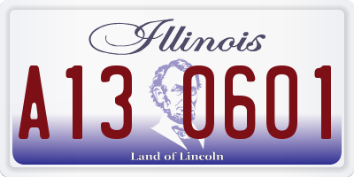IL license plate A130601