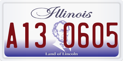 IL license plate A130605