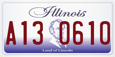 IL license plate A130610