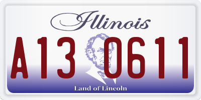 IL license plate A130611