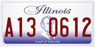 IL license plate A130612