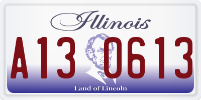 IL license plate A130613