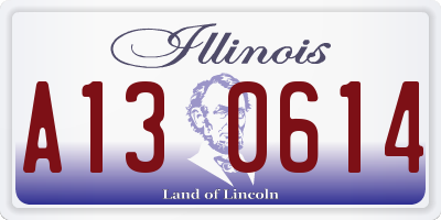 IL license plate A130614