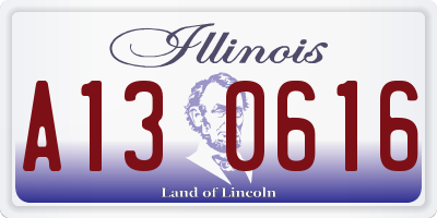 IL license plate A130616
