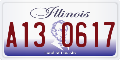 IL license plate A130617