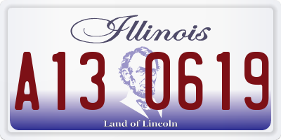 IL license plate A130619