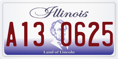 IL license plate A130625